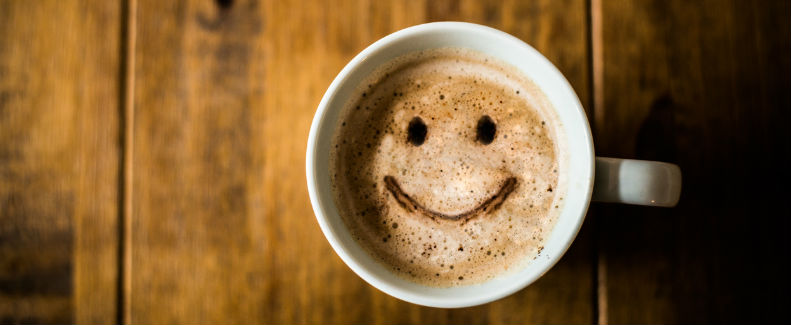 Happy coffee cup