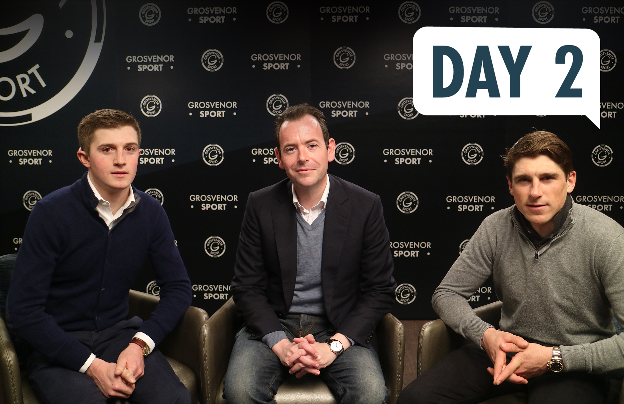 Harry Skelton, Nick Luck and Harry Derham - Cheltenham festival Grsovenor sport