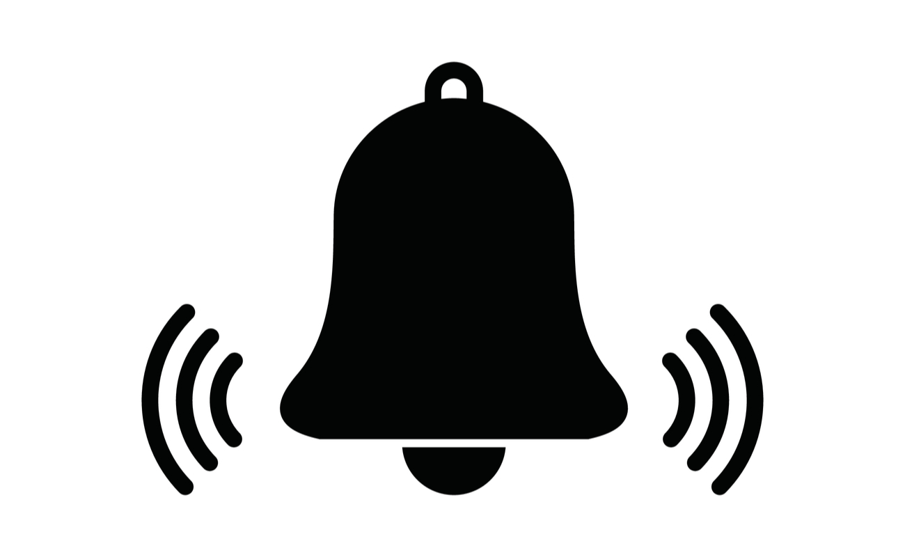  Illustration of a black bell being vibrated
