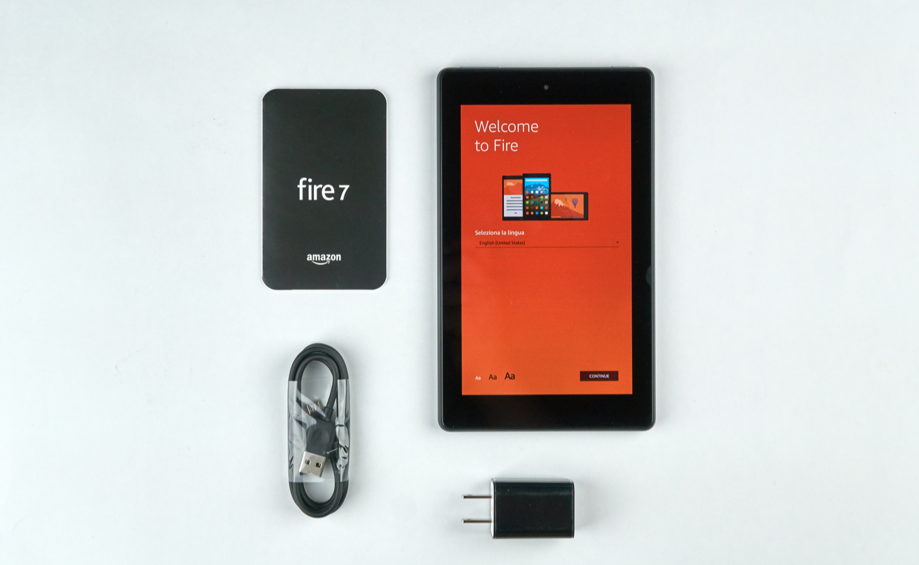 Amazon Fire Tablet with gadgets